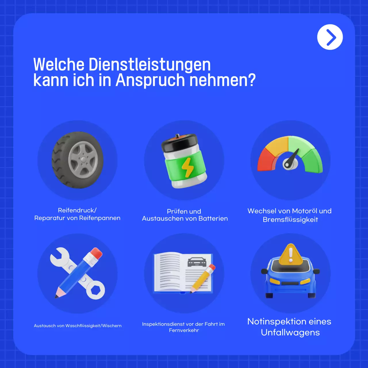 Blaue moderne Autowerbung