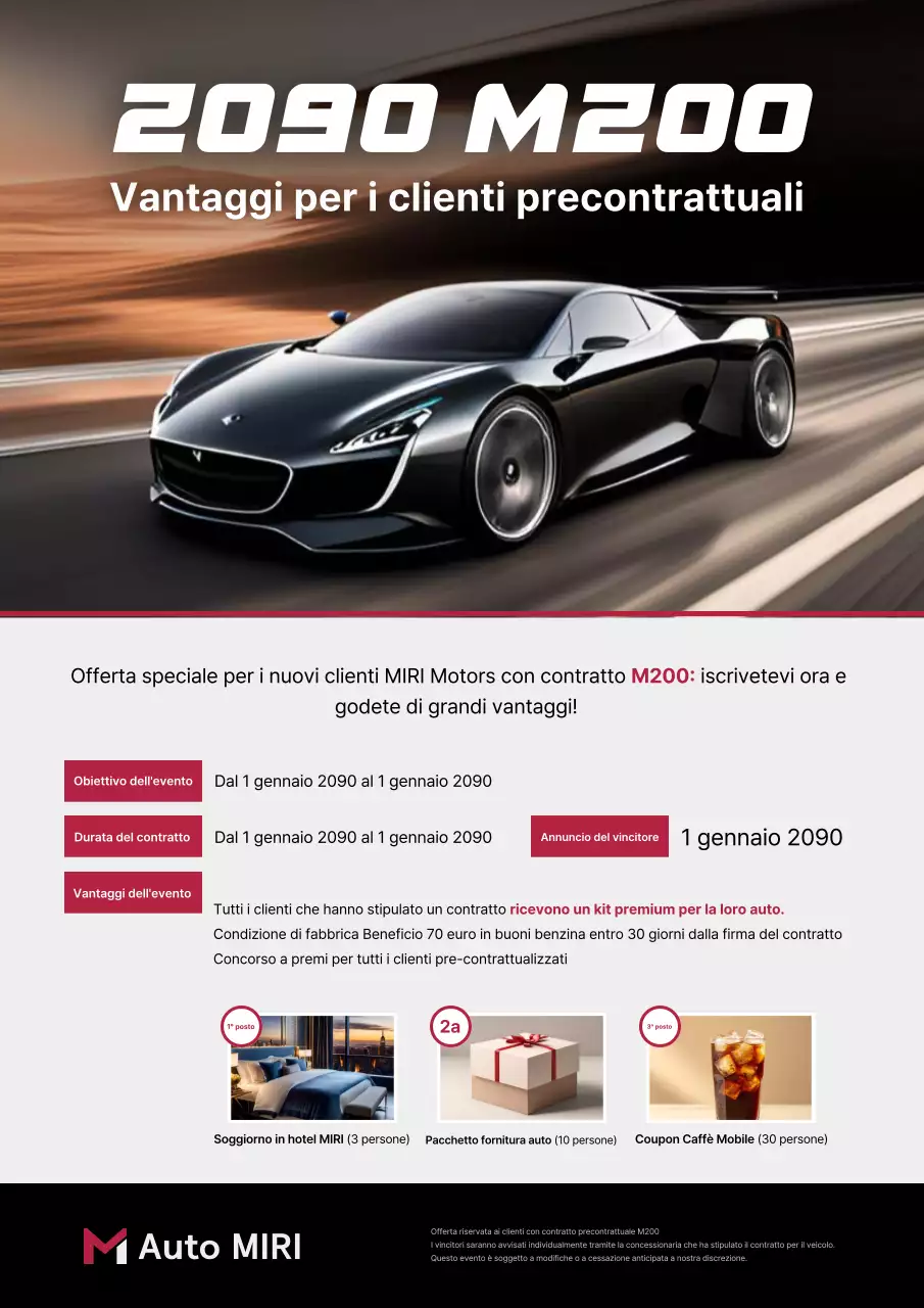 Guida agli eventi per auto moderne nere