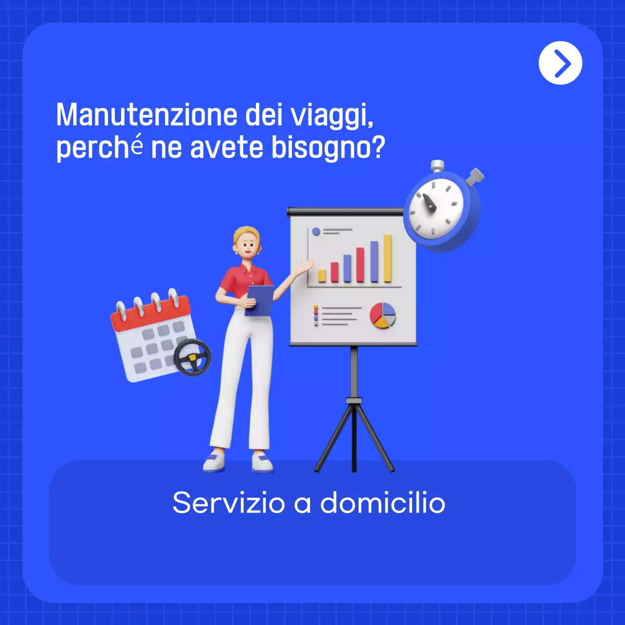 Pubblicità di auto moderna blu