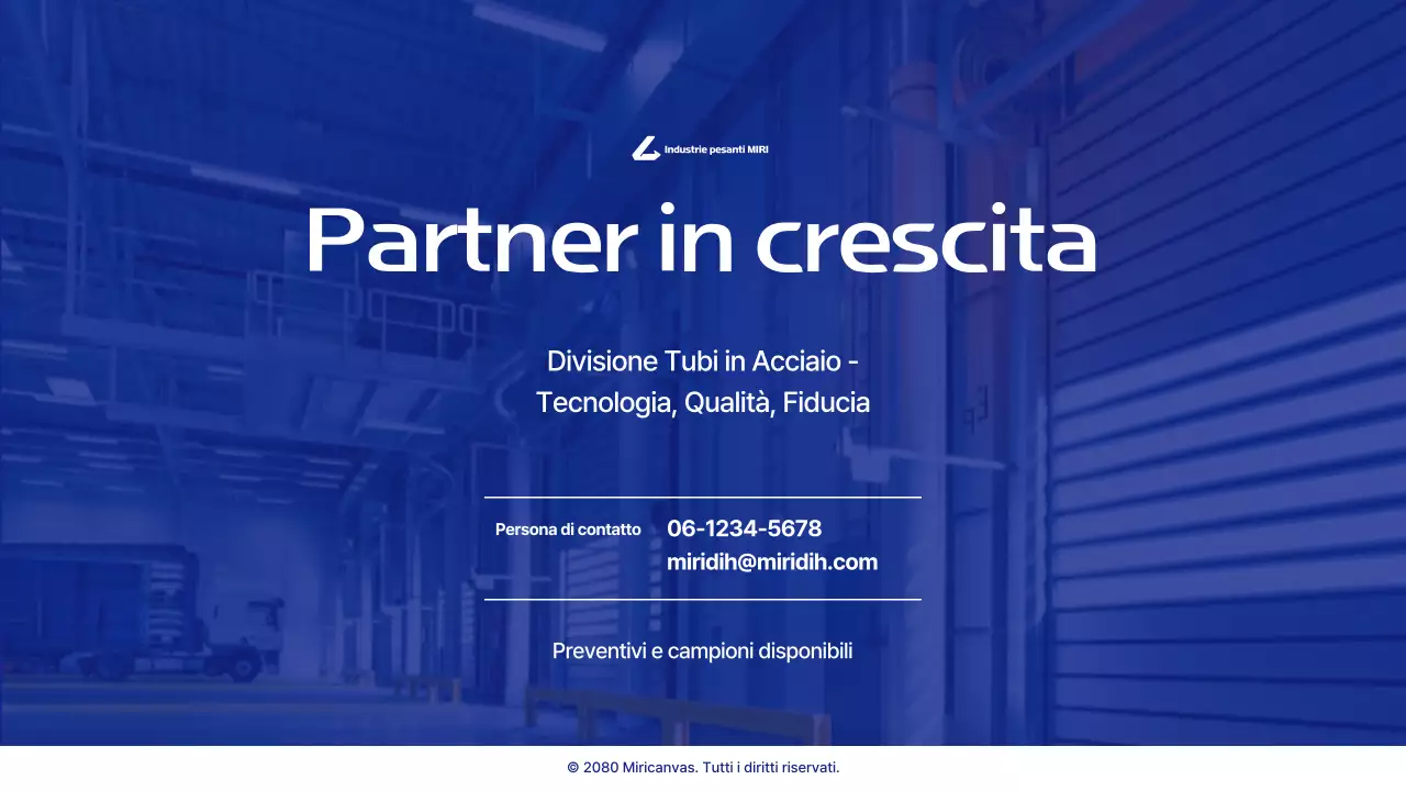 Presentazione dei prodotti industriali moderni blu