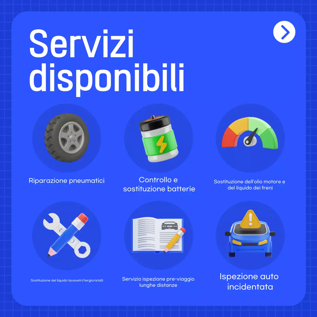 Pubblicità di auto moderna blu