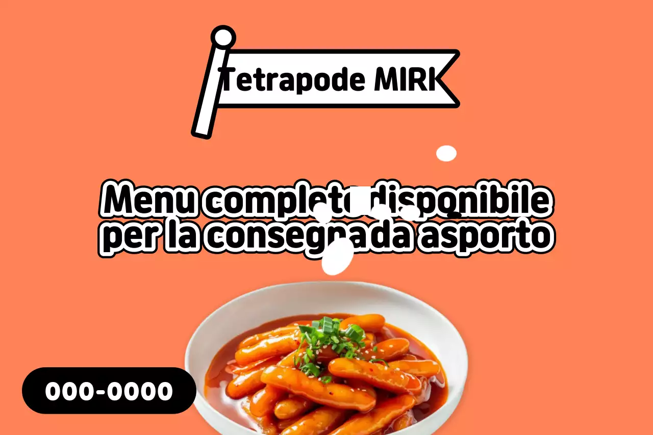 Consegna di cibo pulito arancione