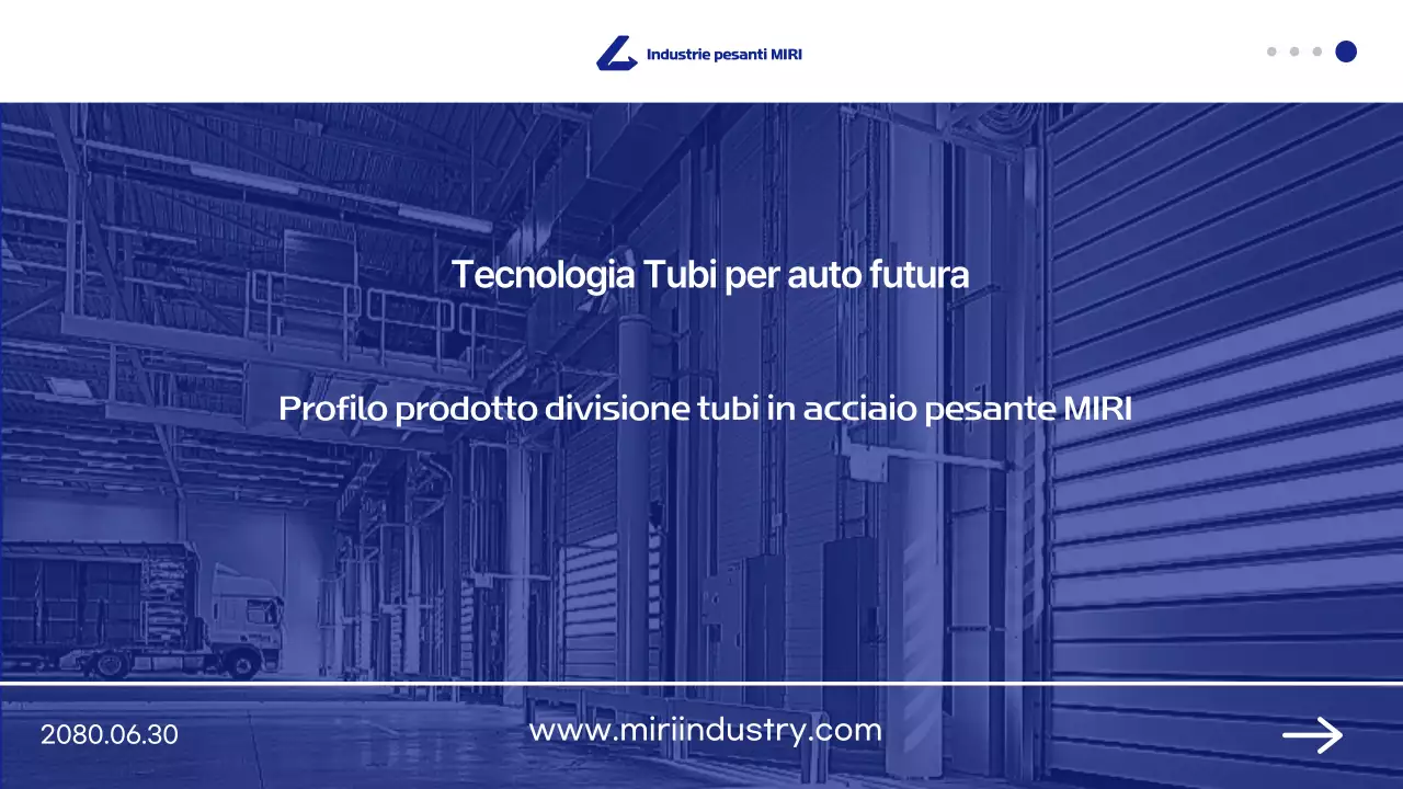Presentazione dei prodotti industriali moderni blu