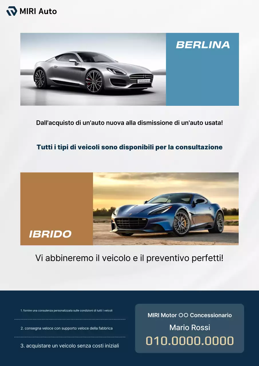Consulenza per auto moderne bianche