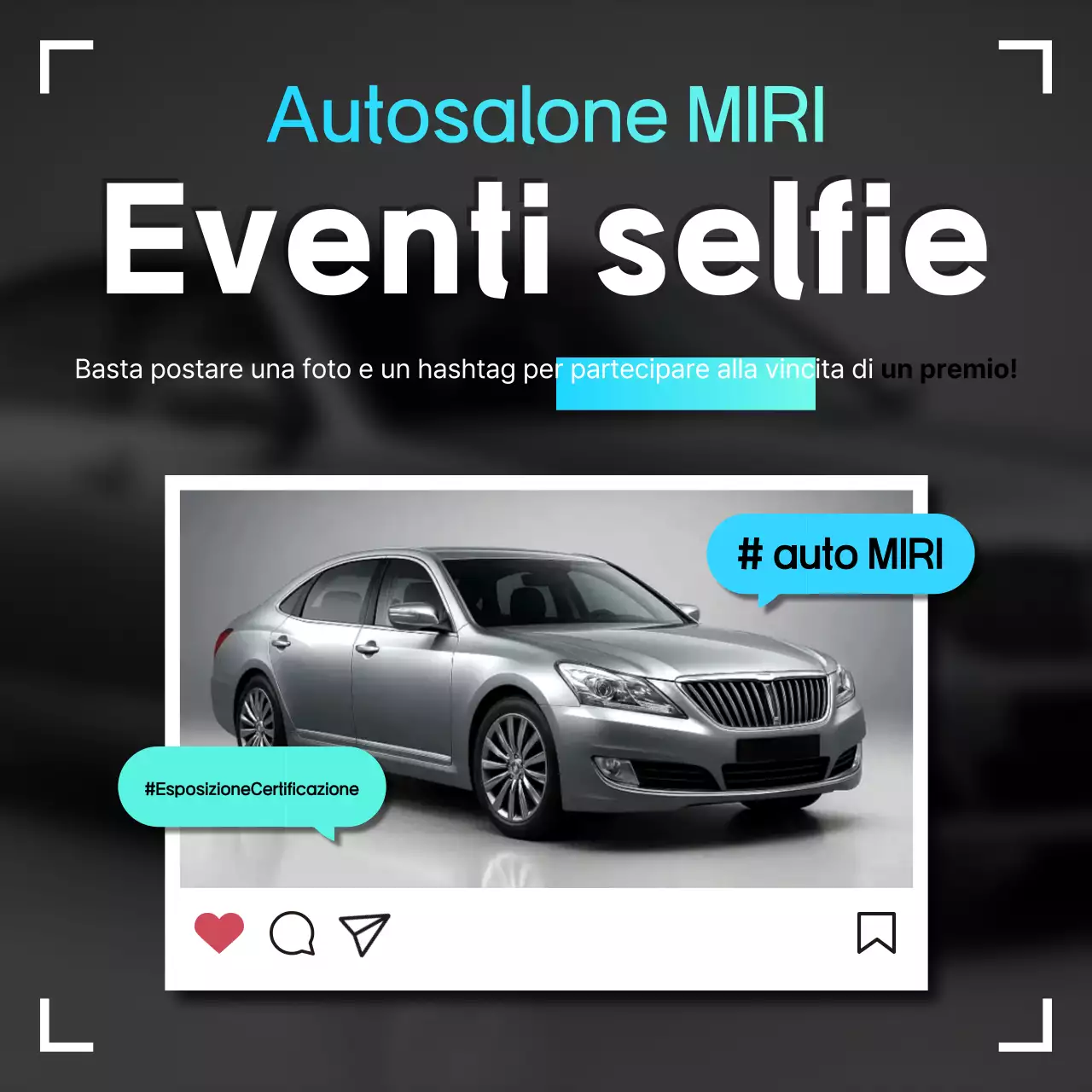 Evento auto moderne nere