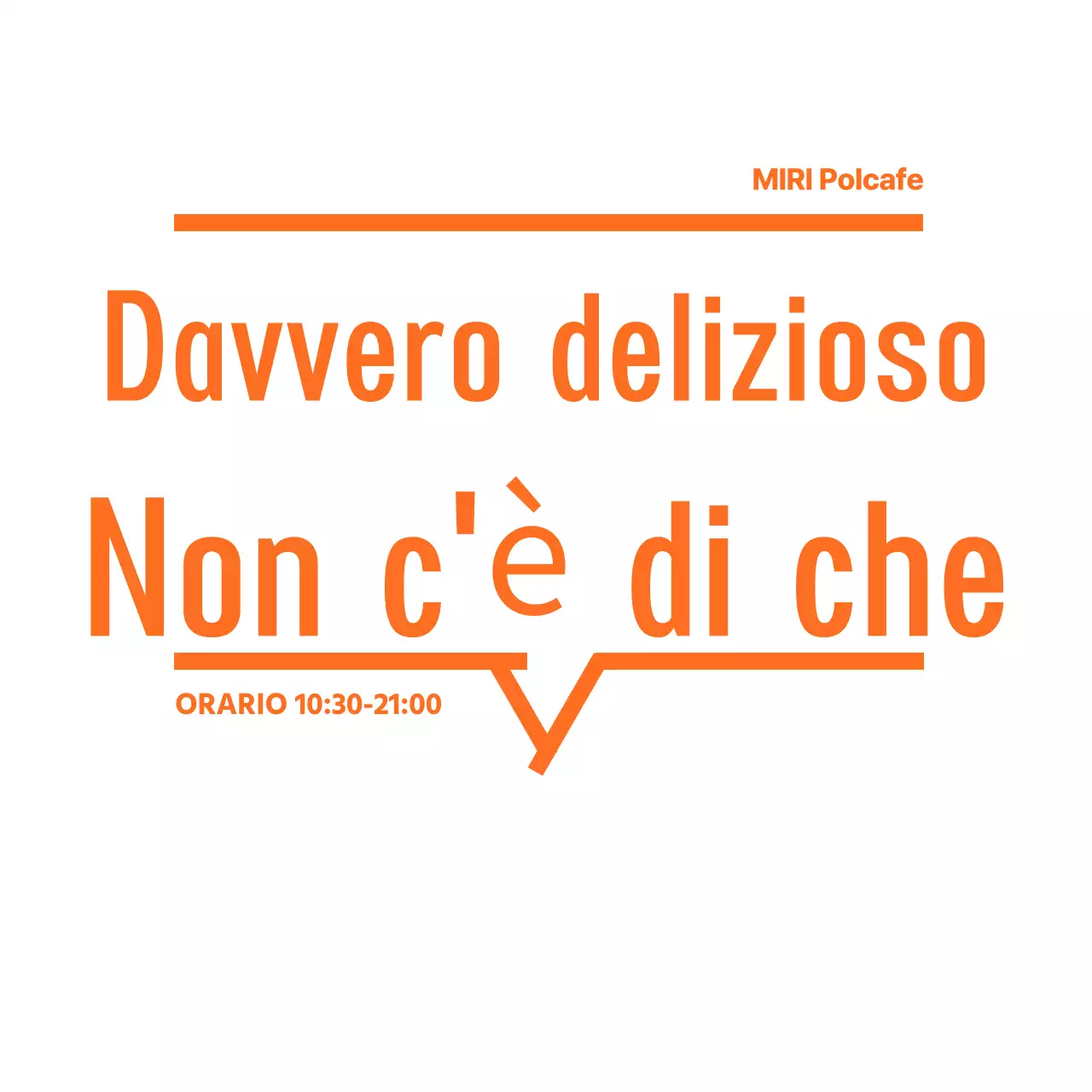 Testo promozionale di Orange Simple Cafe