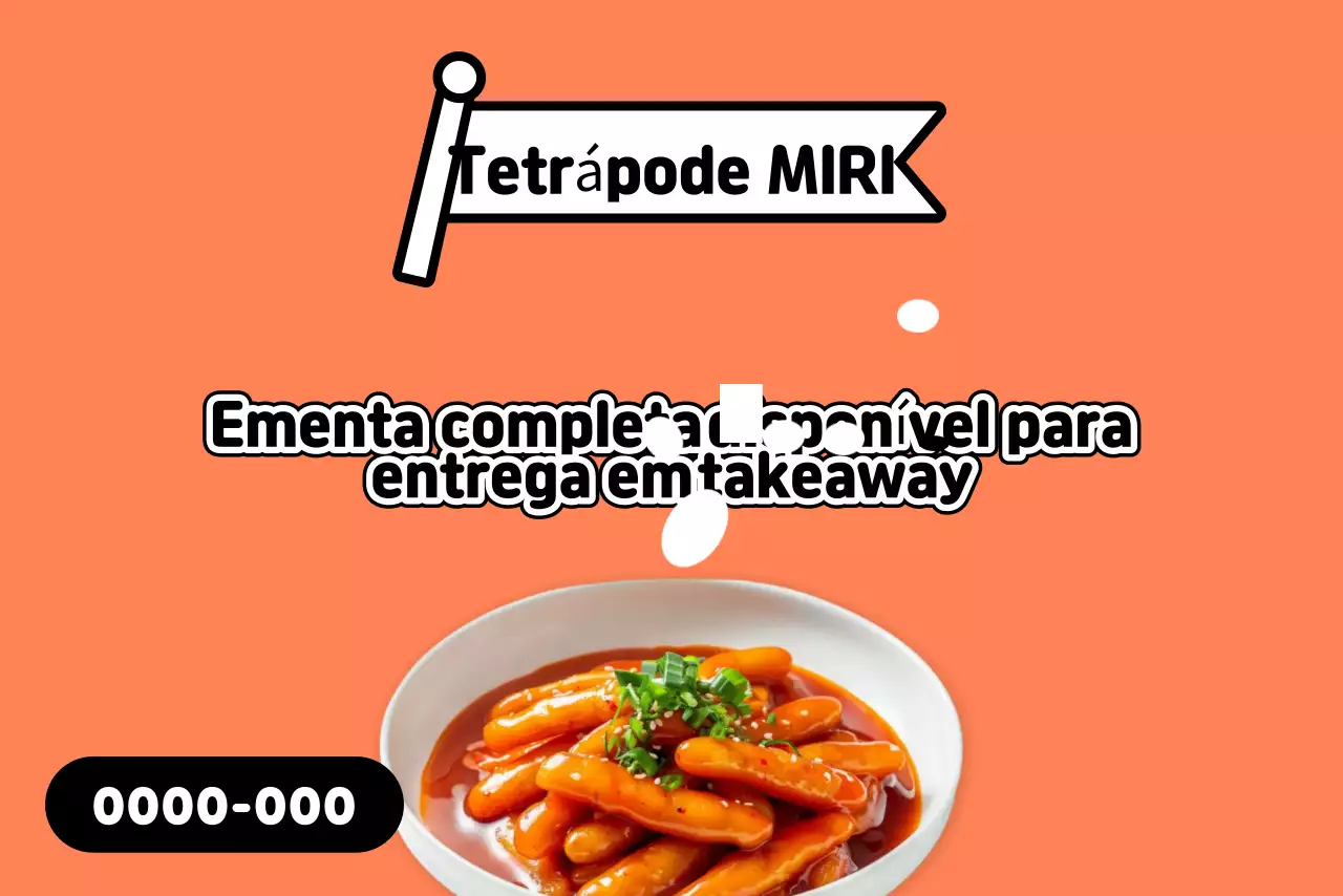 Entrega de comida limpa em laranja