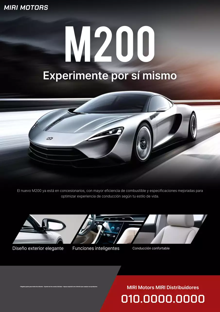 Anuncio de coche moderno negro