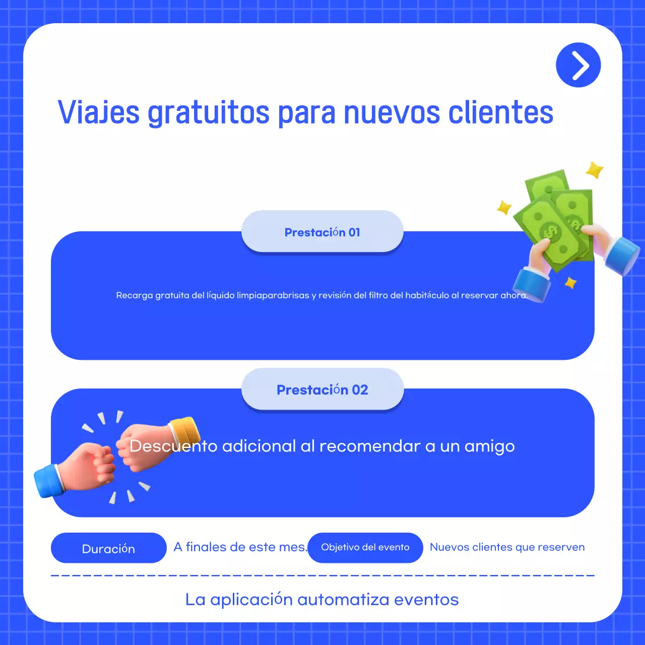 Anuncio de coche moderno azul