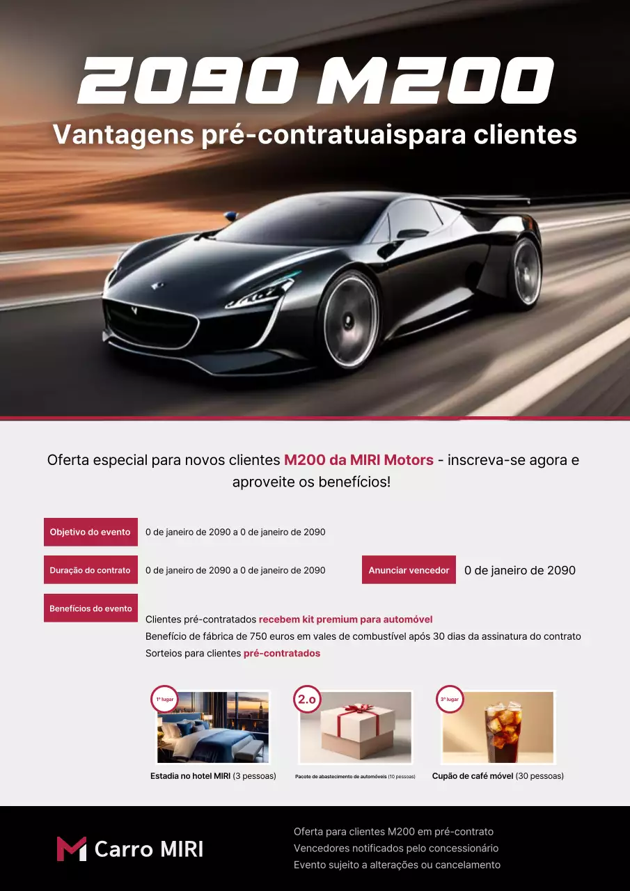 Guia de eventos Black Modern Car