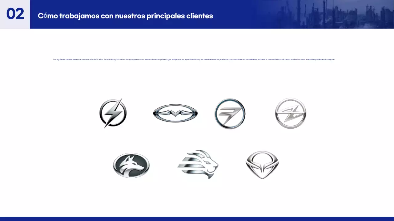 Presentamos los productos industriales Blue Modern