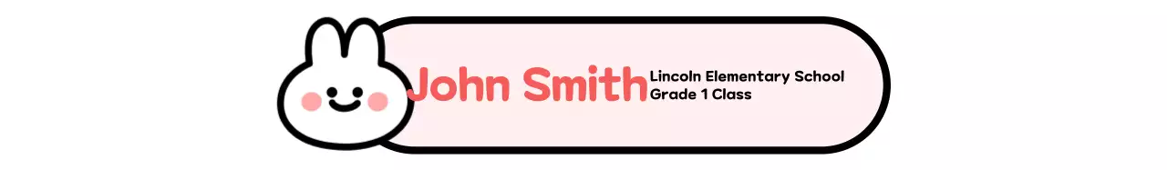 White Baby Cute School Promotional Business Card