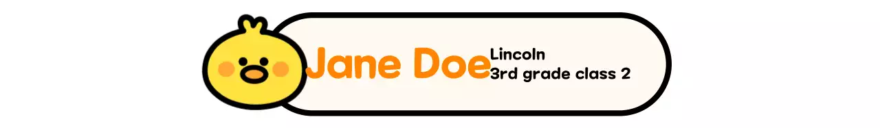 White Baby Cute School Promotional Business Card