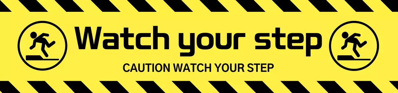 Yellow Basic Stair Caution Guide