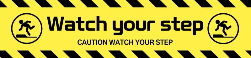 Yellow Basic Stair Caution Guide