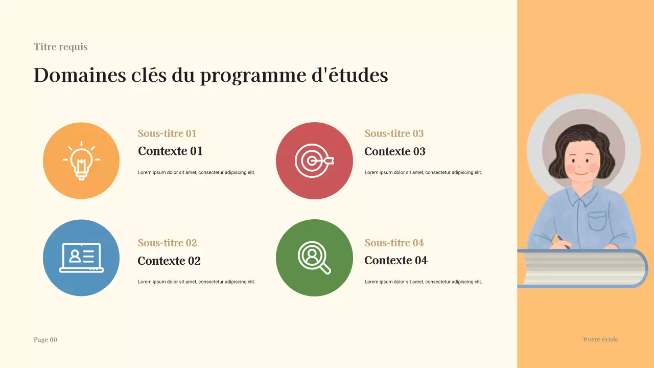 Présentation de la conception de l'aperçu de l'année scolaire