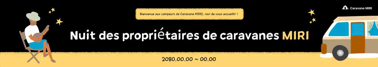 Événement de camping-car simple jaune