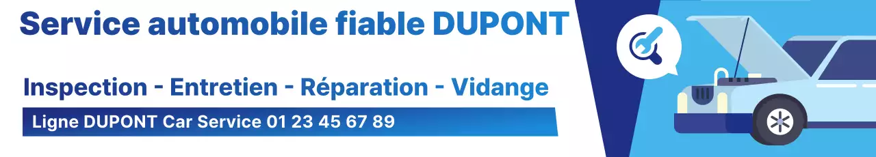 Publicité pour une voiture bleue simple