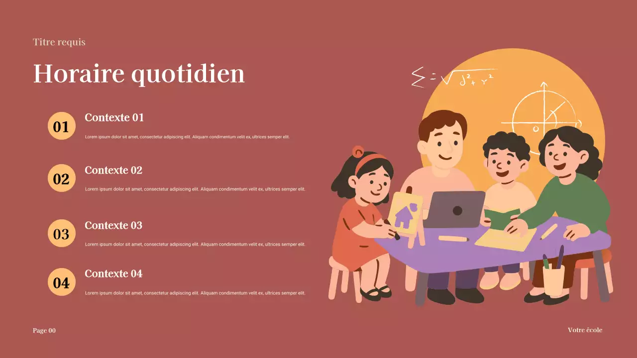 Présentation de la conception de l'aperçu de l'année scolaire