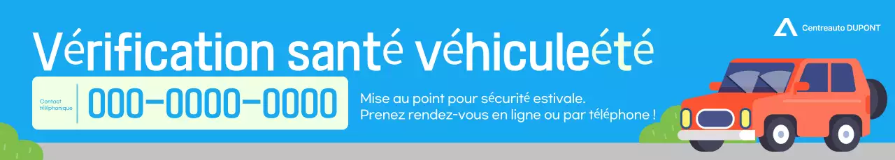 Promotion d'inspection de véhicule simple et bleue