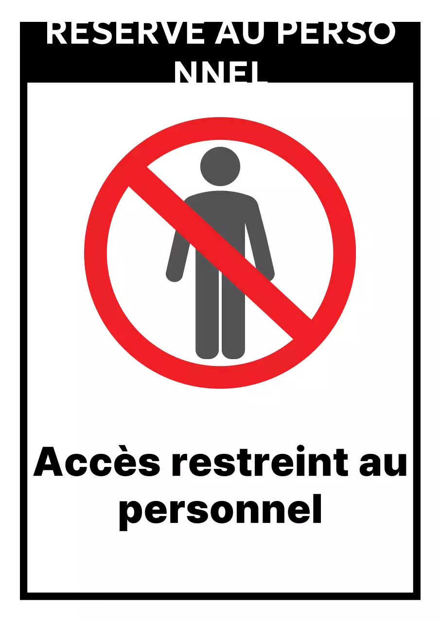 Avis rouge simple d'interdiction d'accès aux véhicules