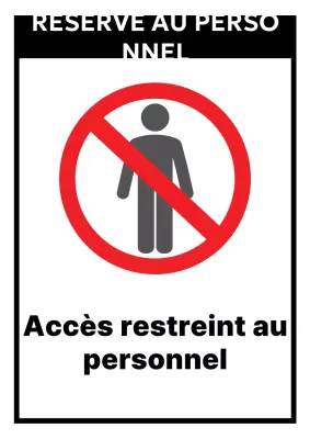 Avis rouge simple d'interdiction d'accès aux véhicules