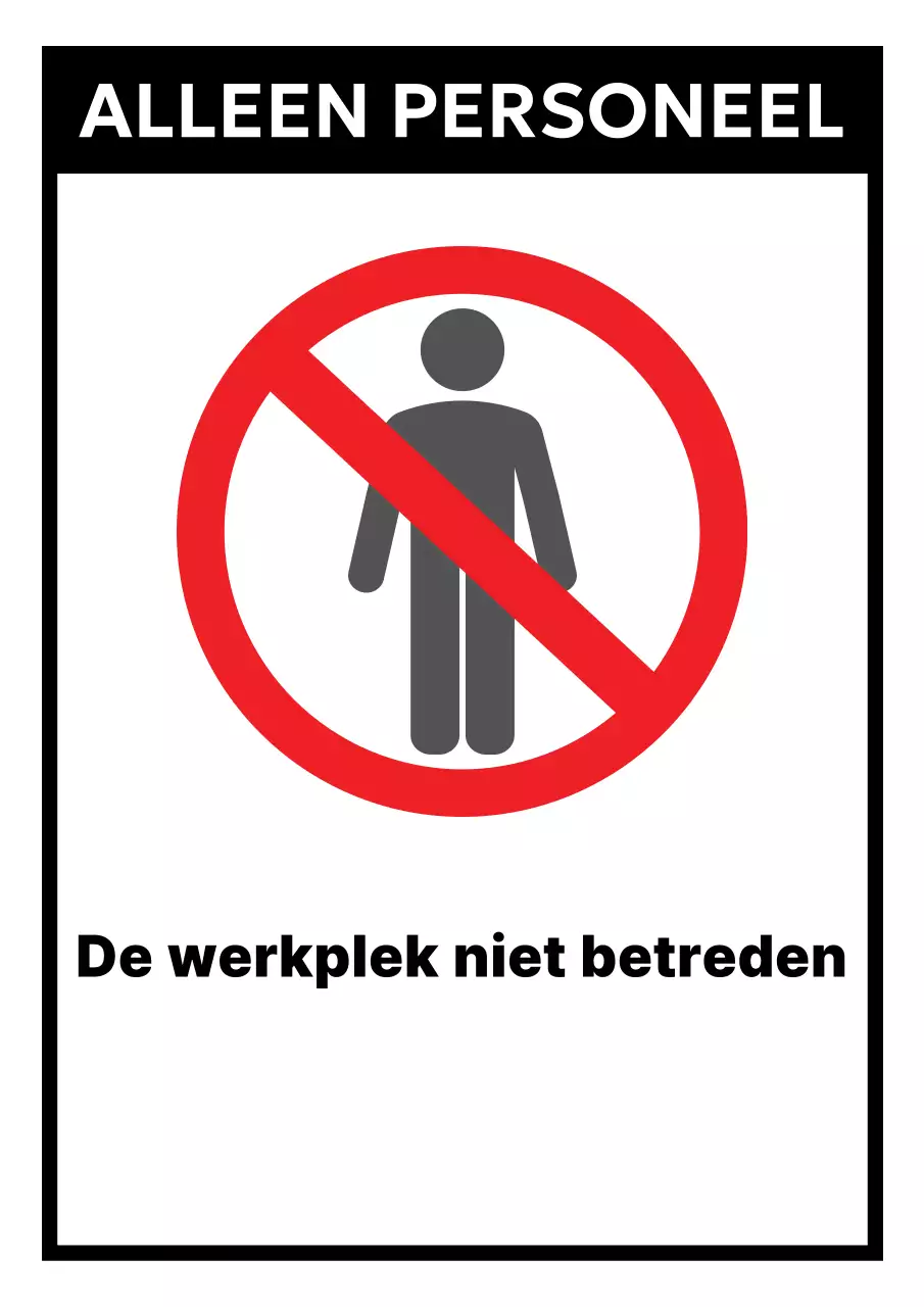 Rode eenvoudige waarschuwing voor verboden toegang met auto