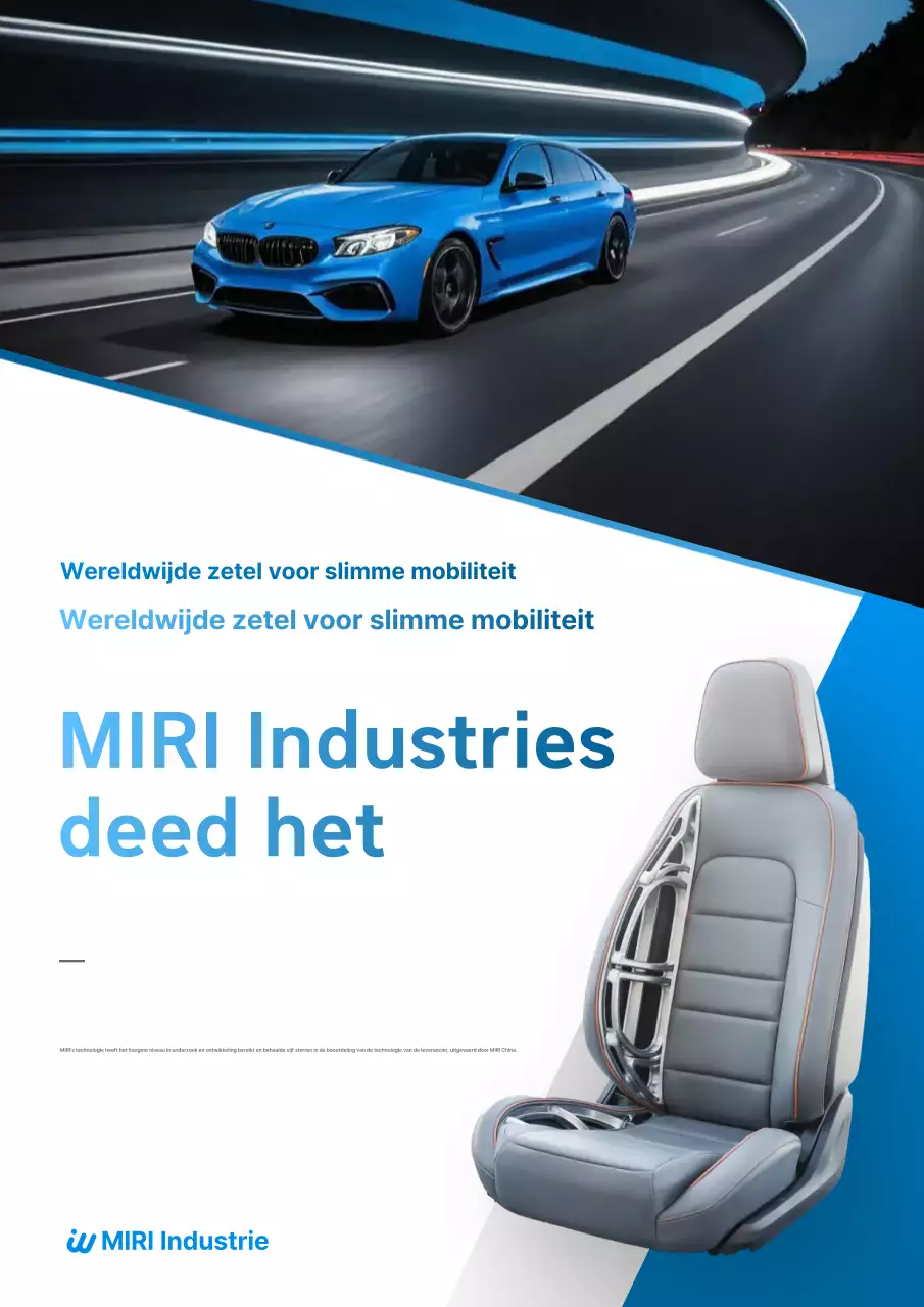 Blauwe moderne auto-advertentie