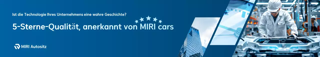 Blaue Werbung für moderne Autotechnologie