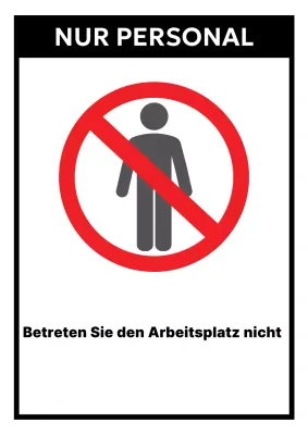 Roter einfacher Hinweis: Einfahrt verboten