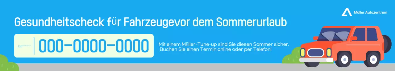 Blue Simple Fahrzeuginspektionsaktion