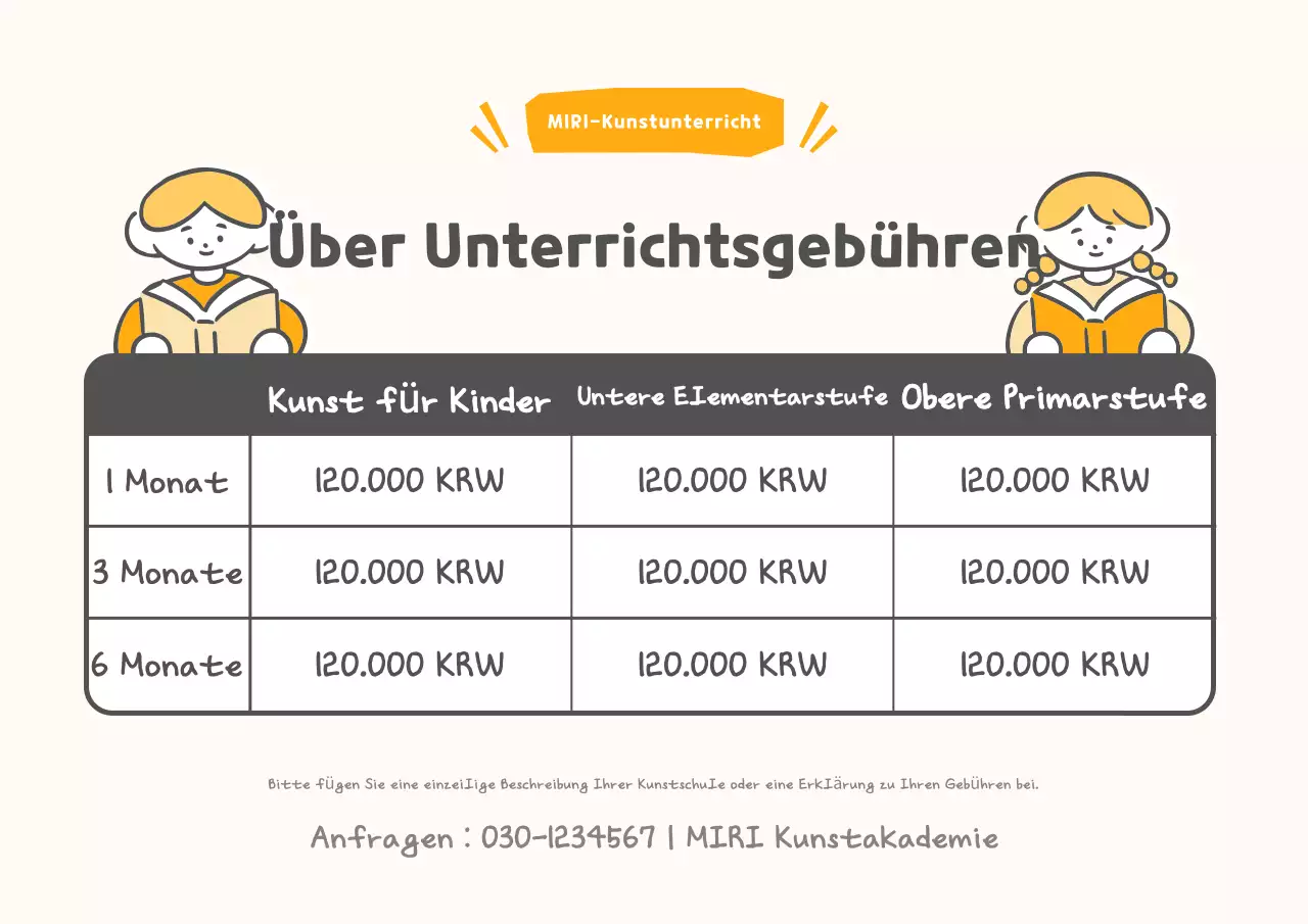 Rekrutierung für den Orange Baby Art-Kurs