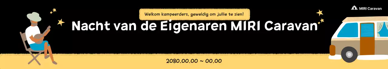 Geel Eenvoudig Kampeerauto Evenement