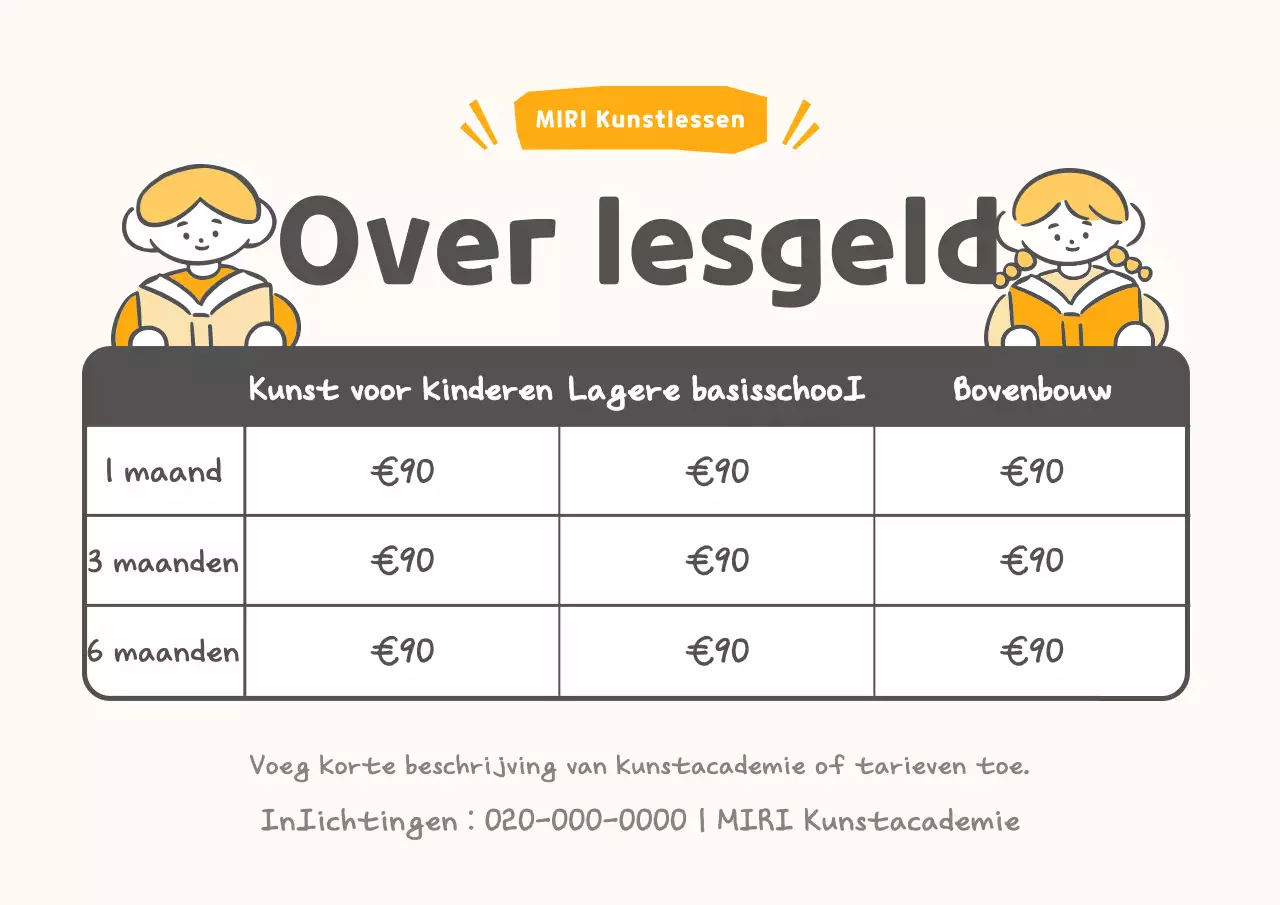 Werving voor de Orange Baby Art Class