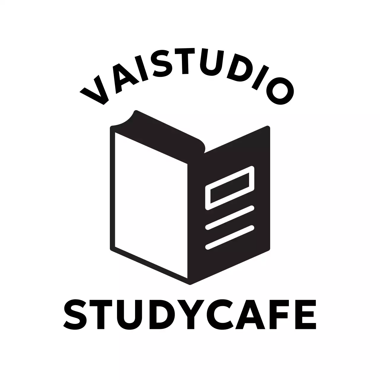 Logo semplice e nero del caffè studio