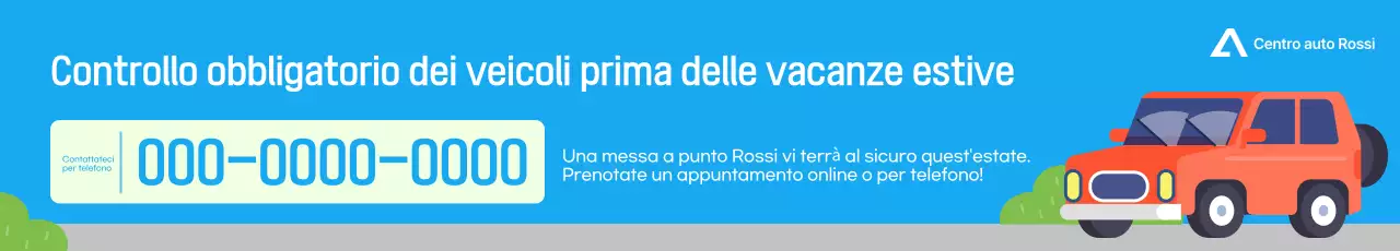 Promozione ispezione veicoli semplice blu