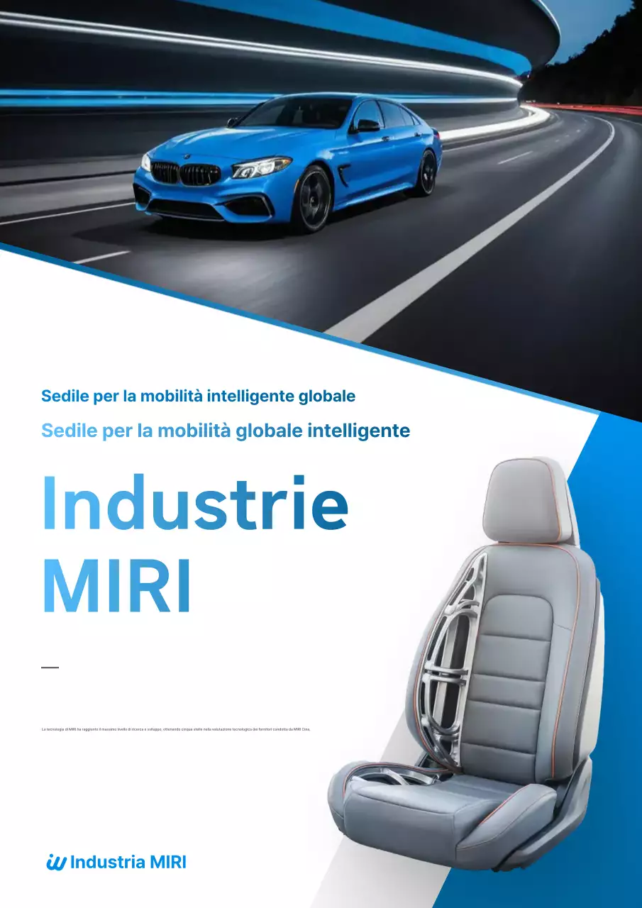 Pubblicità di auto moderna blu