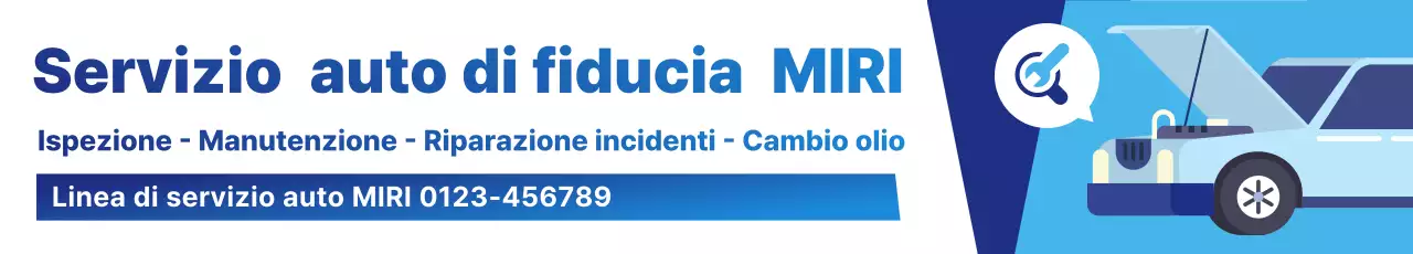 Pubblicità di un'auto semplice blu