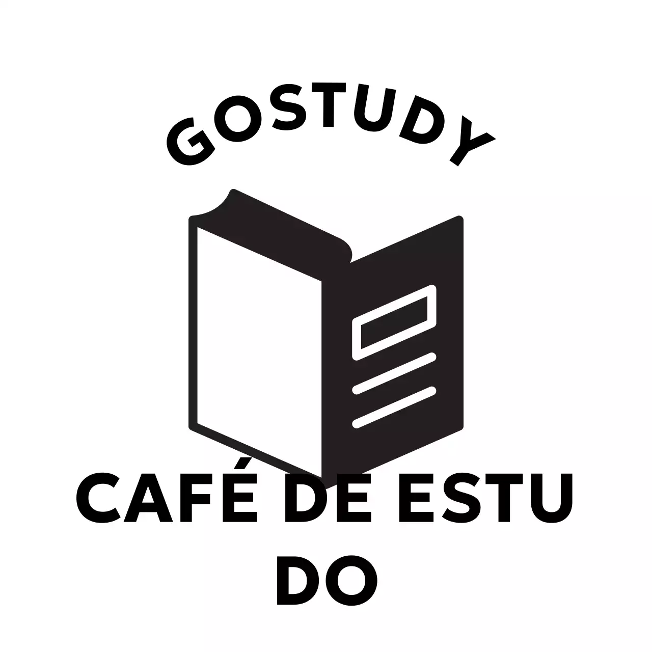 Logotipo preto simples do Study Cafe