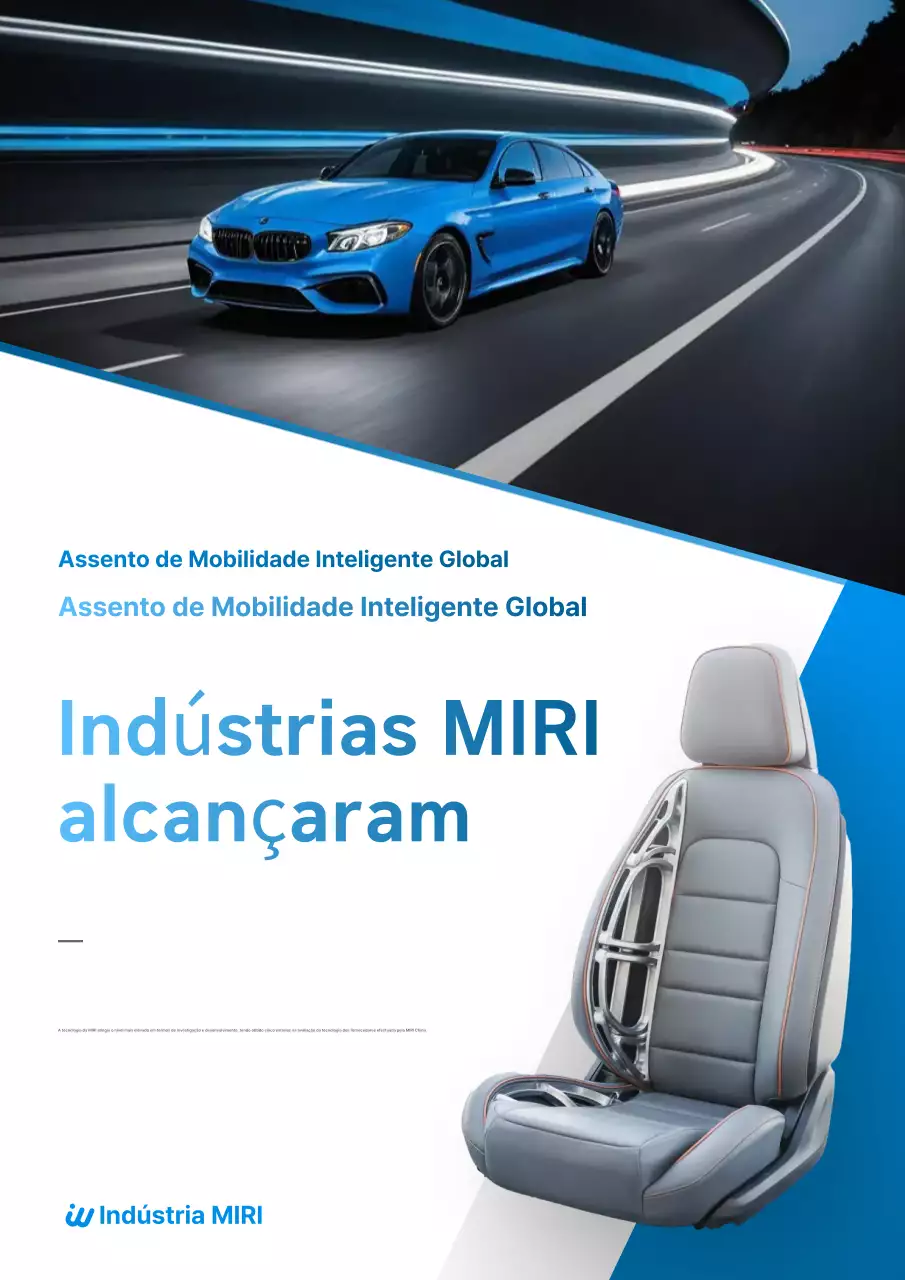 Anúncio de carro moderno azul
