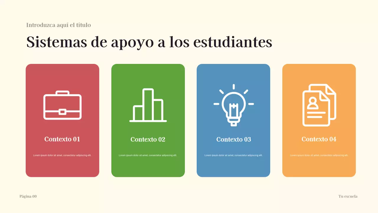 Presentación del diseño del resumen del año escolar