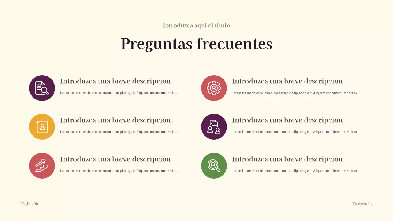 Presentación del diseño del resumen del año escolar