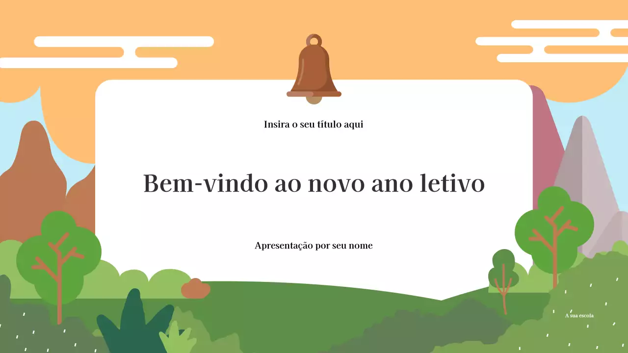 Apresentação de Design de Visão Geral do Ano Escolar