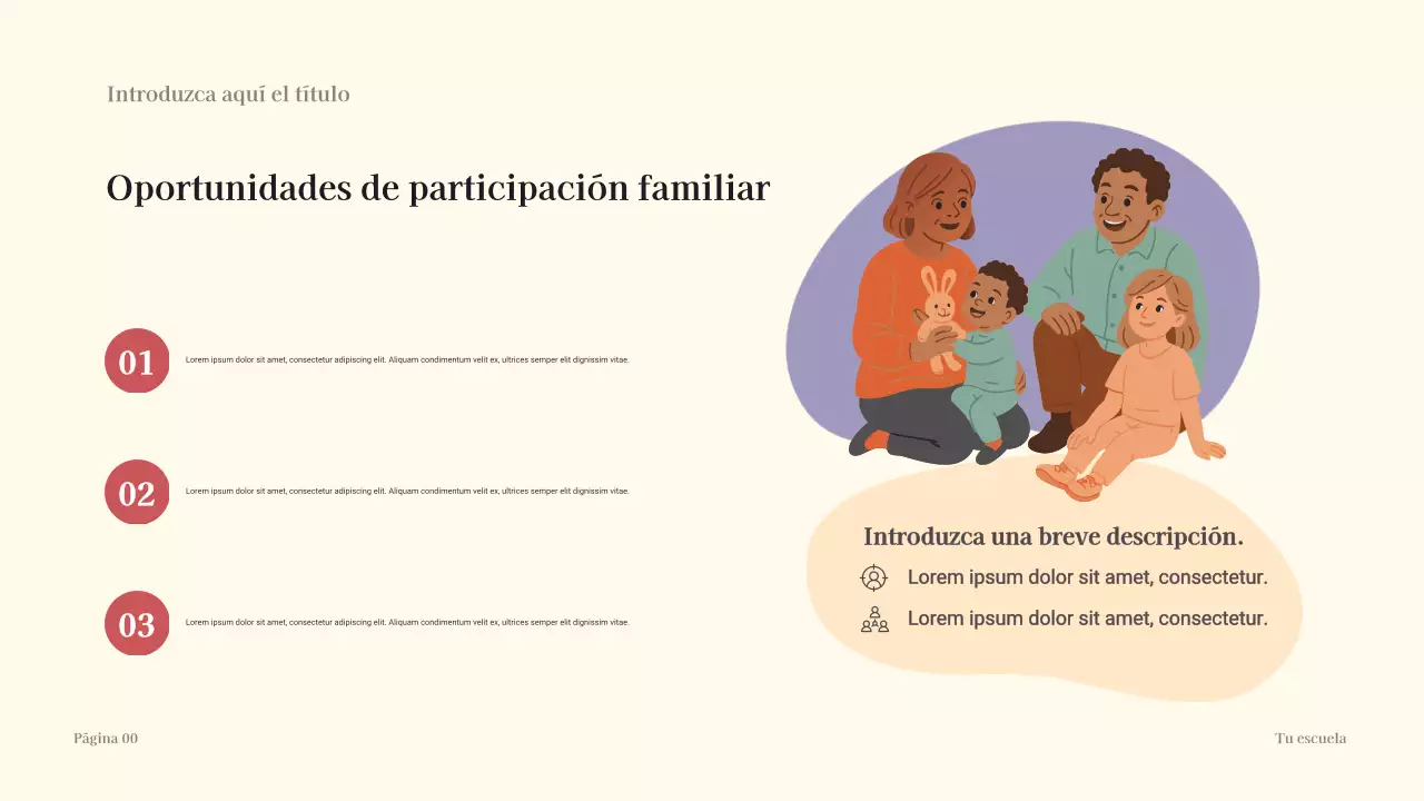 Presentación del diseño del resumen del año escolar