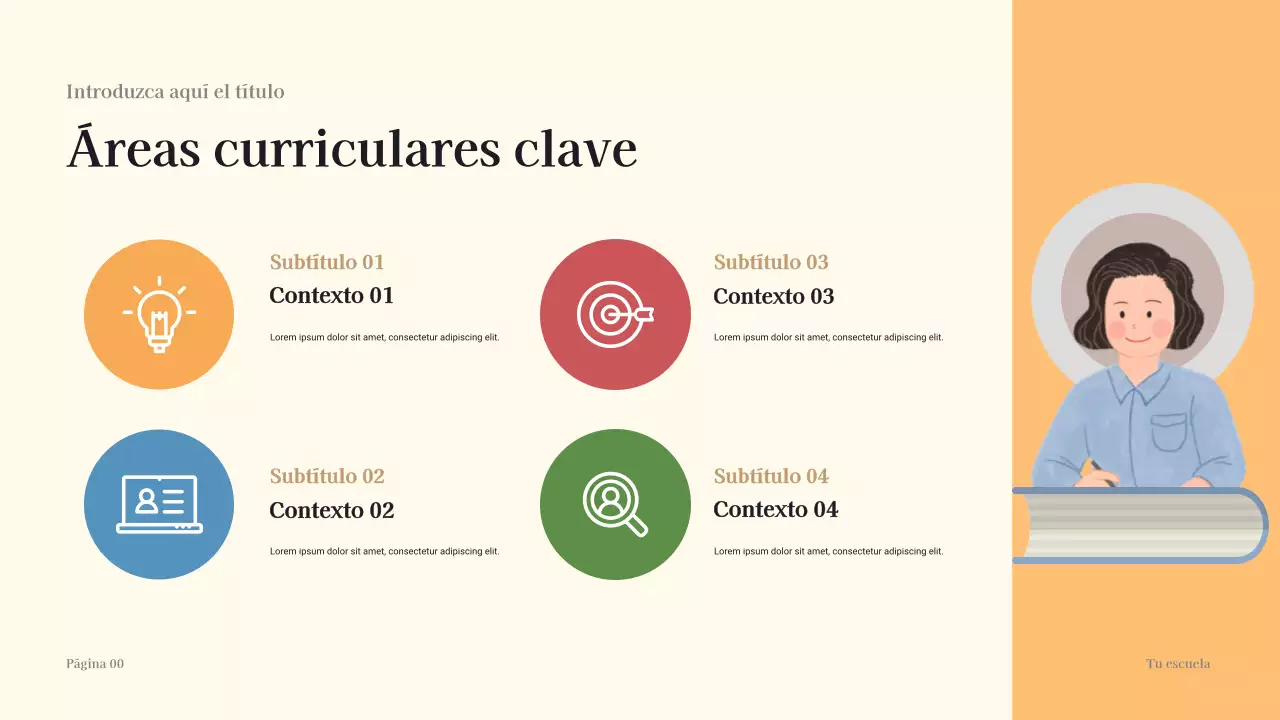 Presentación del diseño del resumen del año escolar