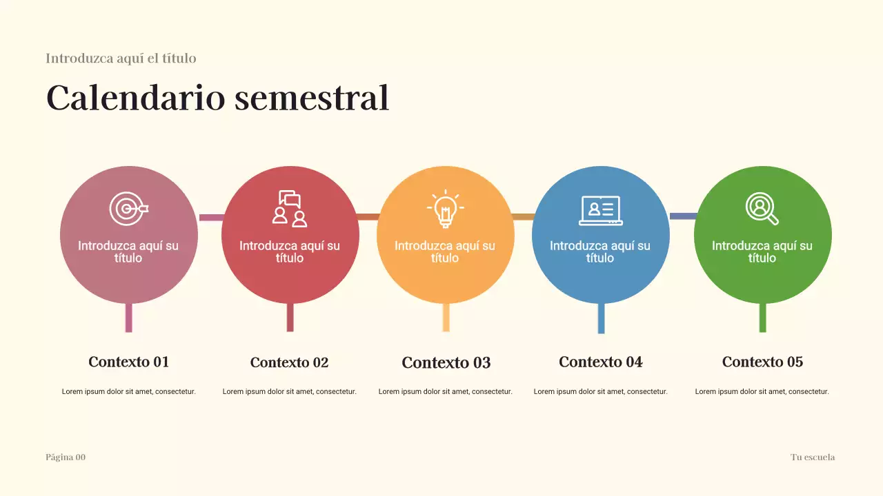 Presentación del diseño del resumen del año escolar
