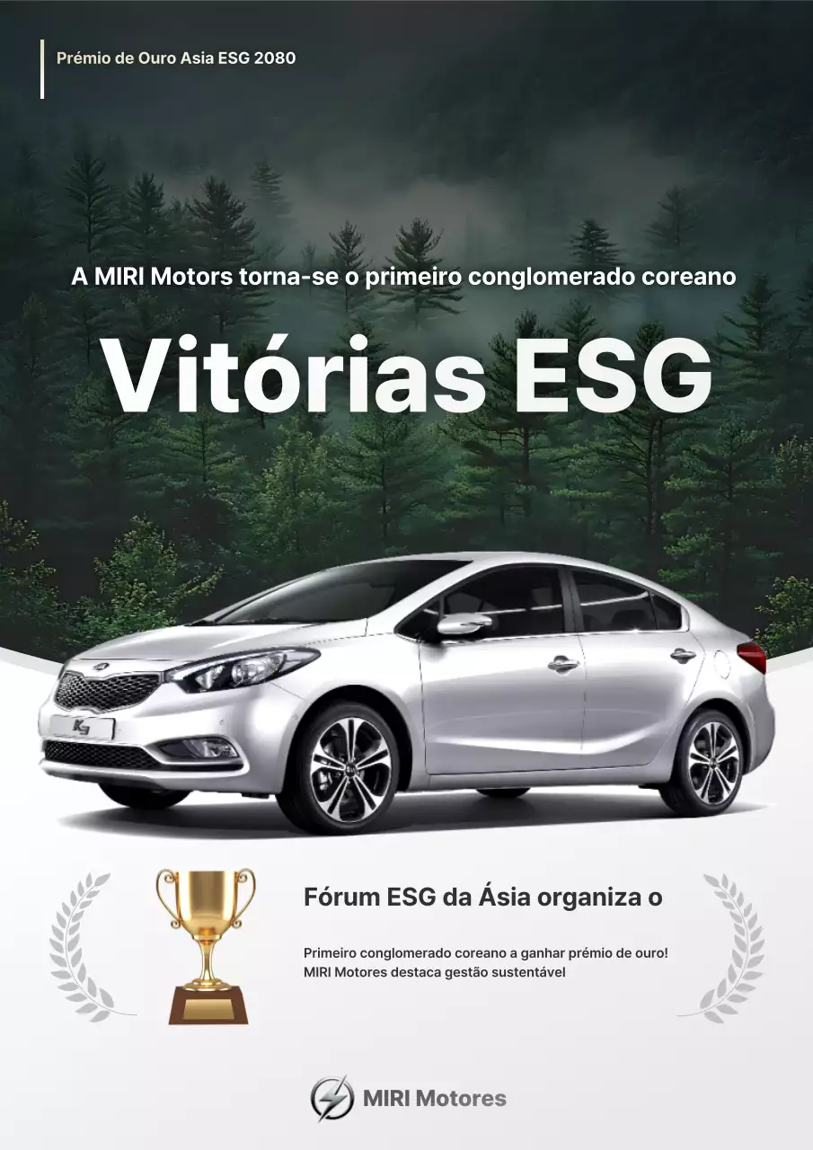 Promoção de Carro Sustentável Cinza Moderno