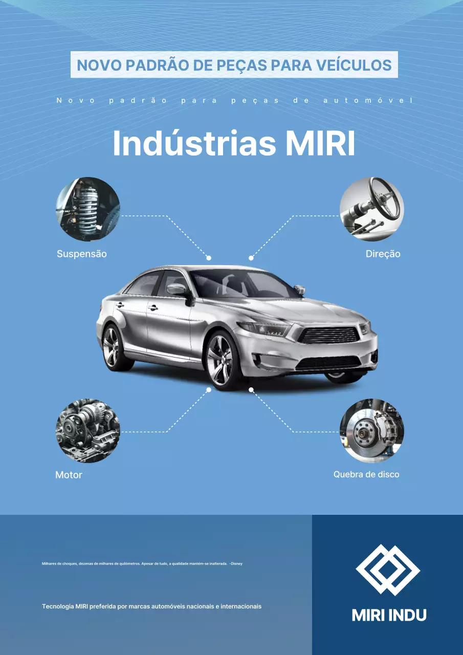 Propaganda de carro moderno azul-celeste