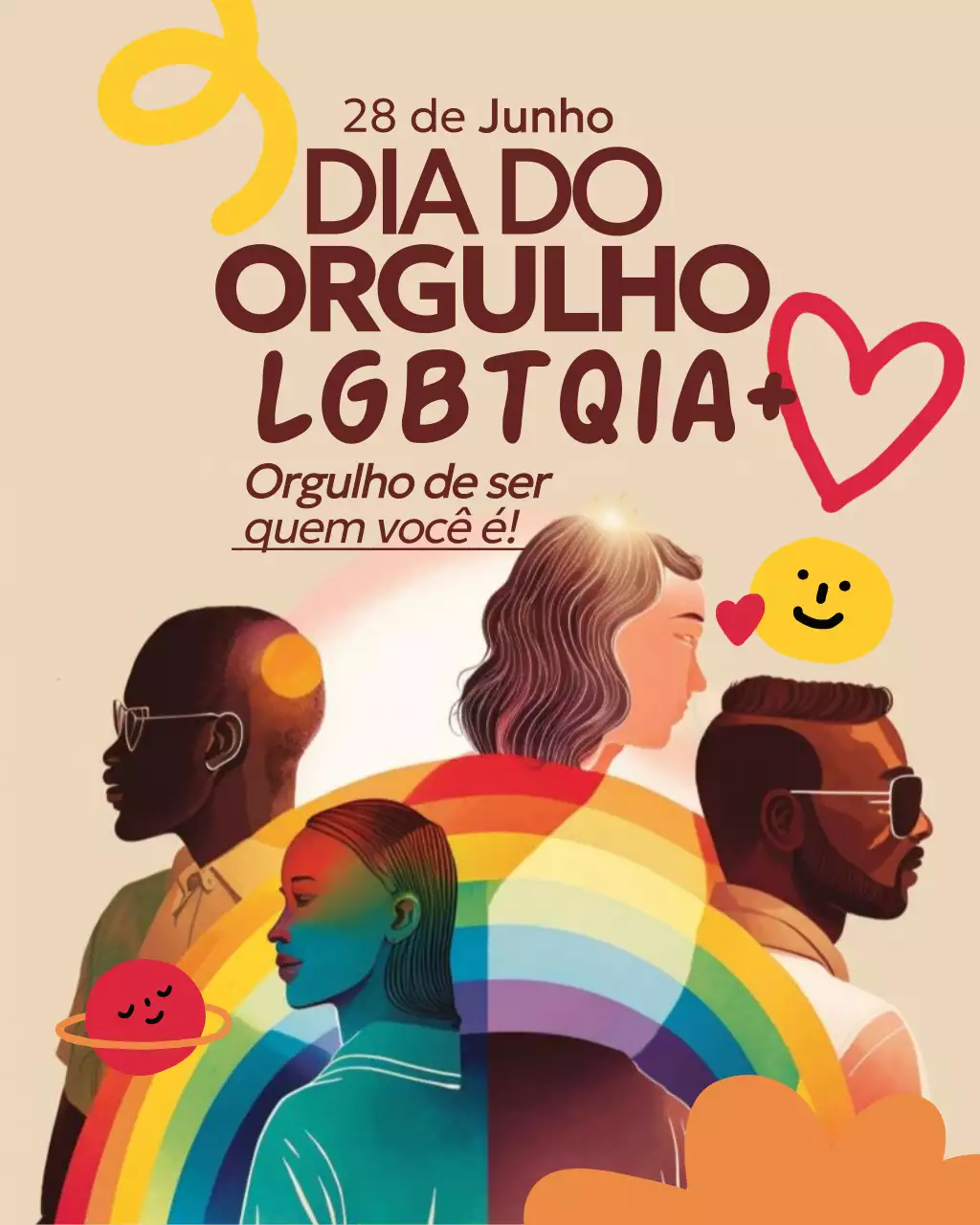 Postagem de anúncio do Orgulho Artístico do Arco-Íris no Instagram