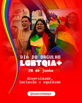 Postagem de anúncio do Rainbow Bold Pride no Instagram